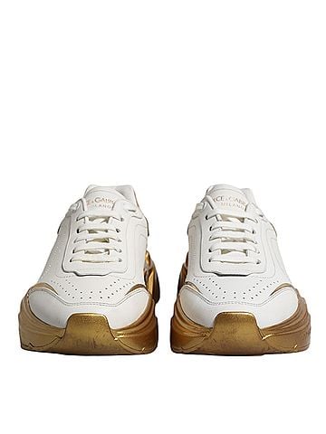 Dolce & Gabbana White Gold Daymaster Low Top Sneakers Women's Shoes (view 2)