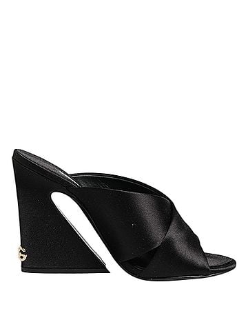 Dolce & Gabbana Black Keira Baroque High Heel Sandals Women's Shoes (view 1)