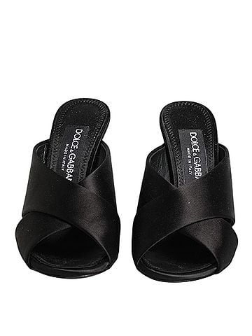 Dolce & Gabbana Black Keira Baroque High Heel Sandals Women's Shoes (view 2)