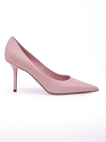 Jimmy Choo Pink Lizard Printed Leather Love 85 Women's Pumps (view 1)