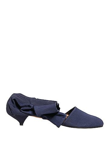 Dolce & Gabbana Blue Cotton Ankle Boots Women's Shoes (view 1)
