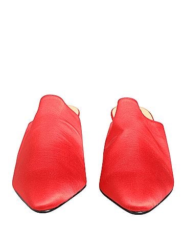 Dolce & Gabbana Red Suede Heel Mule Women's Shoes (view 2)