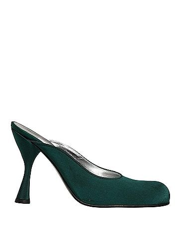 Dolce & Gabbana Green Suede Leather High Heel Pumps Women's Shoes (view 1)