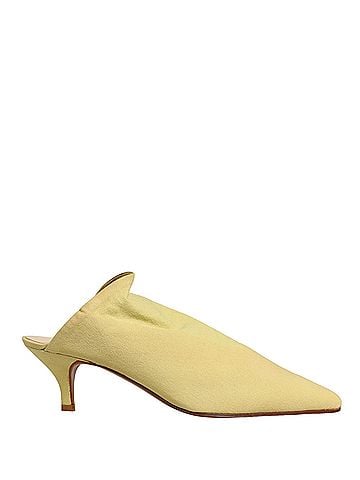 Dolce & Gabbana Yellow Suede Heel Mule Women's Shoes (view 1)
