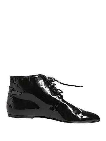 Dolce & Gabbana Black Leather AnkleBoots Women's Shoes (view 1)