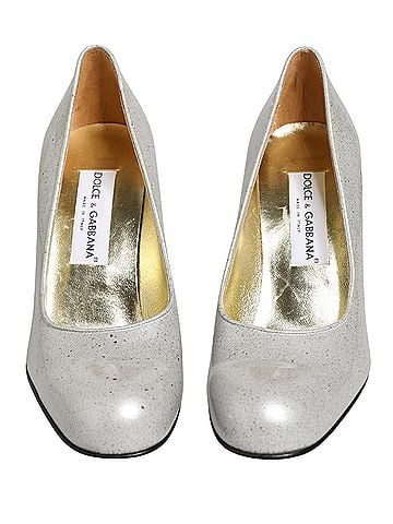 Dolce & Gabbana White Leather High Heels Women Pumps Women's Shoes (view 2)