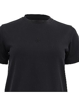 Burberry Burberry Logo-Embroidered Crewneck T-Shirt in Black Cotton (view 2)
