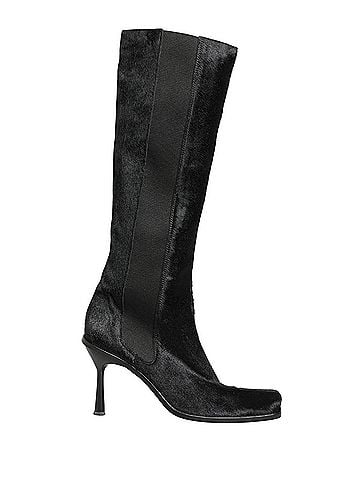 Dolce & Gabbana Black Suede Leather Knee High Boots Women's Shoes (view 1)