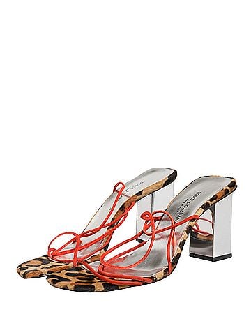 Dolce & Gabbana Multicolor Leather Block Heels Sandals Women's Shoes (view 1)