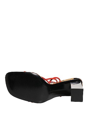 Dolce & Gabbana Multicolor Leather Block Heels Sandals Women's Shoes (view 2)
