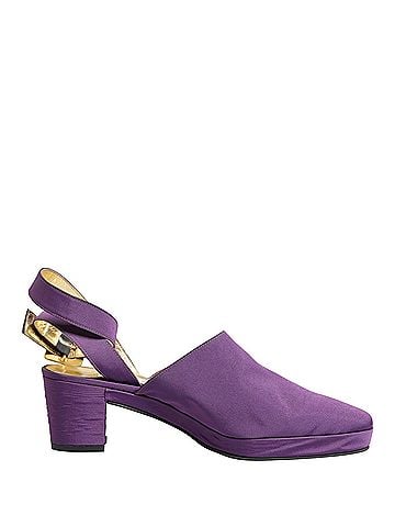 Dolce & Gabbana Purple Suede Sandals Women's Shoes (view 1)