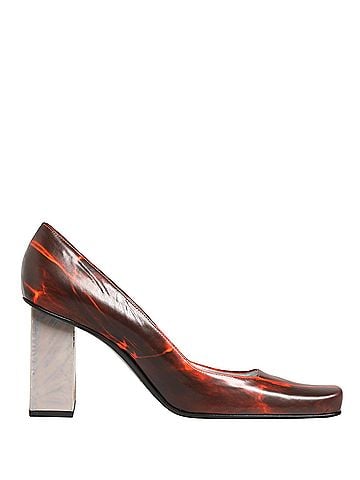 Dolce & Gabbana Multicolor Leather Square Toe Pumps Women's Shoes (view 1)