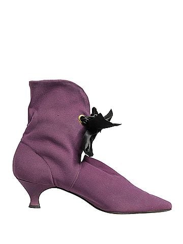 Dolce & Gabbana Purple Mid Calf Boots Women's Shoes (view 1)