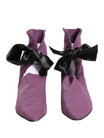 Dolce & Gabbana Purple Mid Calf Boots Women's Shoes (view 2)
