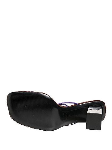 Dolce & Gabbana Silver Block Heels Slip On Sandals Women's Shoes (view 2)