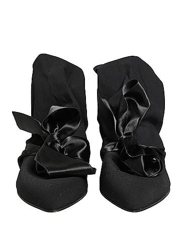 Dolce & Gabbana Black Suede Ankle Boots Women's Shoes (view 2)