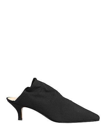 Dolce & Gabbana Black Suede Heel Mule Women's Shoes (view 1)