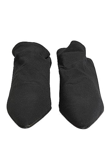 Dolce & Gabbana Black Suede Heel Mule Women's Shoes (view 2)