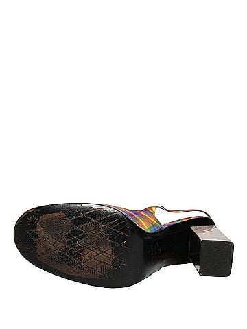 Dolce & Gabbana Multicolor Plaid Heels Slingback Sandals Women's Shoes (view 2)