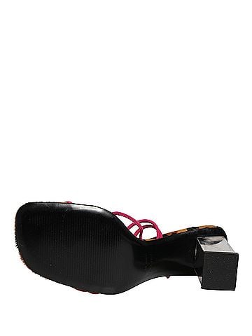 Dolce & Gabbana Multicolor Leather Block Heels Sandals Women's Shoes (view 2)