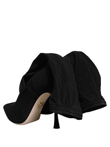 Dolce & Gabbana Black Stiletto Heels Mid Calf Boots Women's Shoes (view 2)