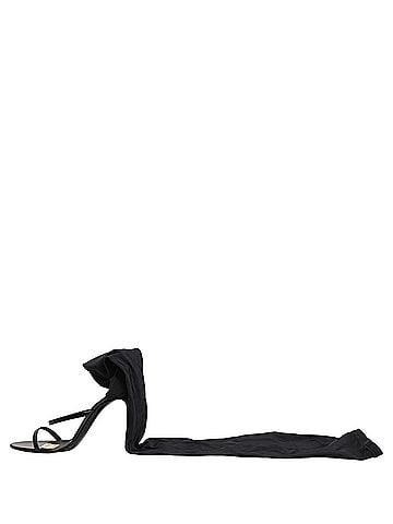 Dolce & Gabbana Stiletto Sandals Socks Knee High Boots Women's Black (view 2)