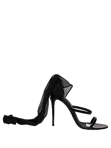Dolce & Gabbana Stiletto Sandals Socks Knee High Boots Women's Black (view 2)