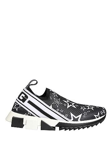 Dolce & Gabbana Black Stars Logo SORRENTO Sneakers Women's Shoes (view 1)