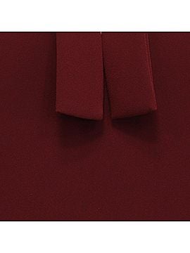 Theory Theory Tie-Neck Mini Dress in Burgundy Triacetate (view 2)