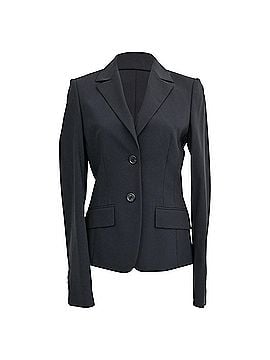 HUGO BOSS Boss Single-Breasted Blazer with Pockets in Navy Blue Wool (view 1)
