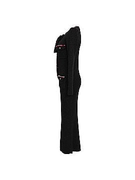Self-Portrait Self-Portrait Knit Midi Dress in Black Cotton (view 2)