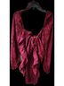 B. Smart Floral Burgundy Long Sleeve Blouse Size 4X - photo 4