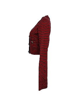 Self-Portrait Self-Portrait Cropped Cardigan in Red Wool (view 2)