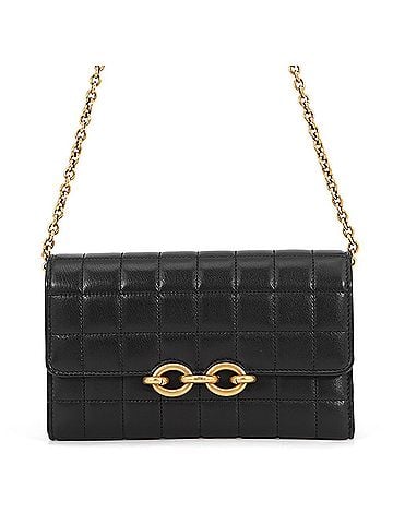 Yves Saint Laurent Yves Saint Laurent Saint Laurent Paris wallet, chain LE MAILLON WALLET, lambskin, 738109, SAINT LAURENT PARIS black. (view 1)