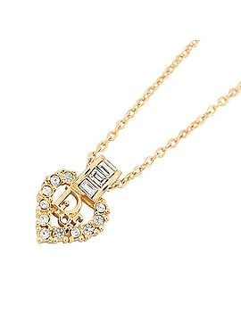 Christian Dior Christian Dior Necklace Heart Metal Rhinestone NECKLACE (view 1)
