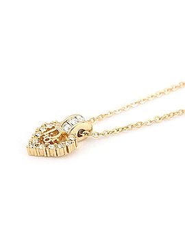 Christian Dior Christian Dior Necklace Heart Metal Rhinestone NECKLACE (view 2)