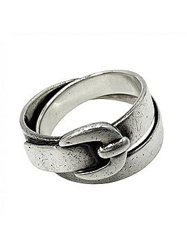 Hermès Hermes Double True Ring for Men and Women, Belt Accessory, Jewelry, Small Item, HERMES, Sterling Silver 925, Approx. 6.9g (view 1)