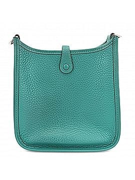 Hermès Hermes Evelyne TPM Shoulder Bag for Women, Bag/Crossbody Bag, HERMES D Stamp, Leather, Green, Silver Hardware, 2019 Model (view 2)