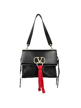 Valentino Garavani Valentino Garavani Women's V-Sling Shoulder Bag, One-Shoulder Leather, Black, Red, Gold Hardware (view 1)