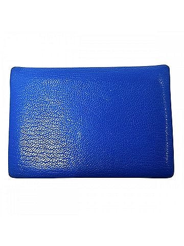 Hermès Hermes Calvi Duo Wallet/Coin Purse for Men and Women - Coin Purse, Business Card Holder/Card Case, Accessories, Unisex, HERMES B Chevre Blue, Silver Hardware, 2023 Model (view 2)