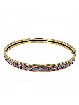 Hermès Hermes Bangle for Women, Enamel Bracelet, Pink with Gold Hardware, Approx. 11.8g (view 1)