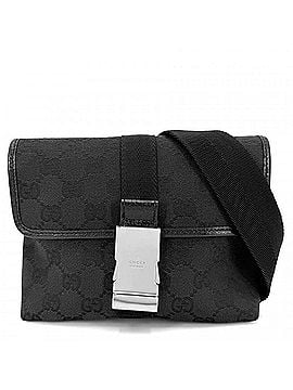 Gucci Gucci waist bag for men, body bag, shoulder cross-body GUCCI 131236 GG canvas, black, silver hardware. (view 1)