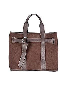 Hermès Hermes Petite Ceinture MM Tote Bag for Women, Business Bag, HERMES ?J stamp, Canvas and Leather, Brown, Silver Hardware, 2006 (view 1)