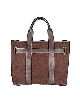 Hermès Hermes Petite Ceinture MM Tote Bag for Women, Business Bag, HERMES ?J stamp, Canvas and Leather, Brown, Silver Hardware, 2006 (view 2)