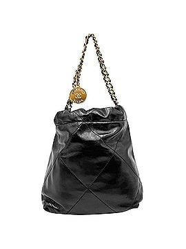 Chanel Chanel Women's 22 Mini Logo Handbag Shoulder Bag Crossbody Chain Leather Black Gold Hardware (view 2)