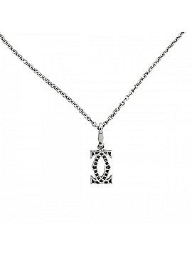 Cartier Cartier Forza Necklace for Women, Chain with 2C Charm Set, Pendant, 18K White Gold (Au750), Jewelry, Accessory, Cartier, K18 Gold, Diamond, Approx. 10.7g (view 2)