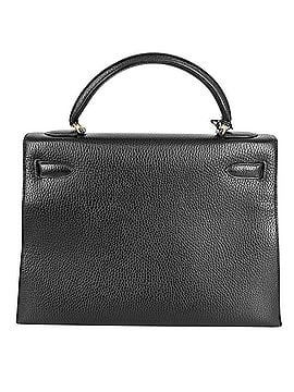 Hermès Hermes Kelly 32 Women's Handbag, Sellier Stitching, Leather, HERMES, ?U Stamp, Ardennes Black, Gold Hardware, 1991 (view 2)