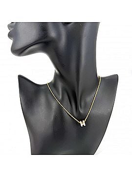 Hermès Hermes women's Pop H mini necklace with adjustable clasp, pink gold, approximately 3.0g. (view 2)