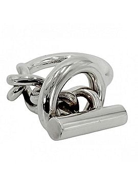 Hermès Hermes women's ring, Croisette design, accessory, jewelry, HERMES 925 sterling silver, approximately 13.7g (view 1)