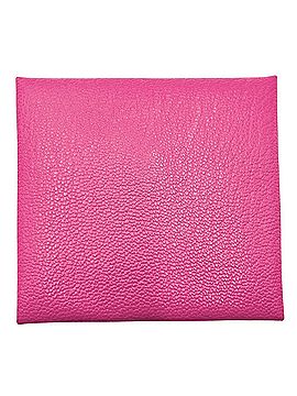 Hermès Hermes Bastia Square Coin Purse for Women, 2009 Model, ?M Stamp, Leather, Pink Tones, Silver Hardware (view 2)